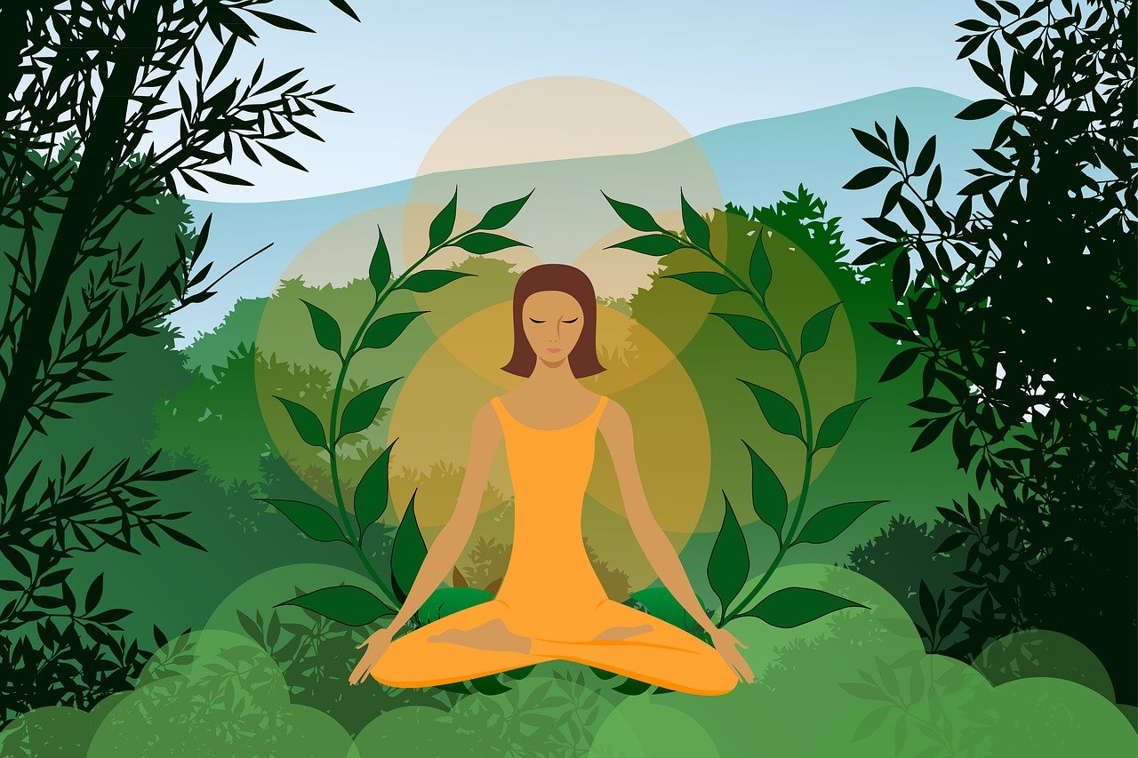 Rilassamento muscolare progressivo Persona che pratica esercizi di rilassamento e mindfulness